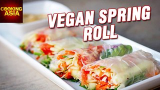 How To Make Vegan Spring Roll | Easy Recipe | Cooking Asia