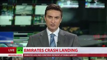 Emirates jet crash-lands in Dubai, engulfed in flames