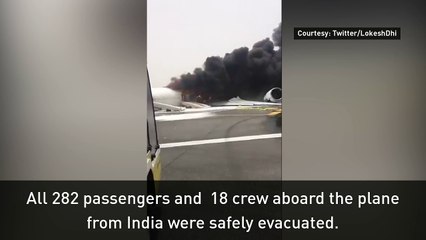 Airplane crash-lands at Dubai Airport