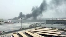 Emirates Plane on fire in Dubai