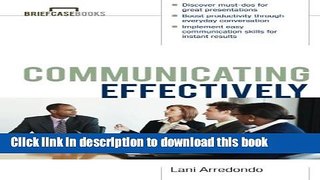 Read Books Communicating Effectively (The Briefcase Books) E-Book Free