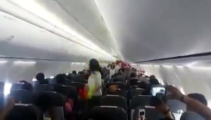 Air hostess dancing in plane Before Independece Day