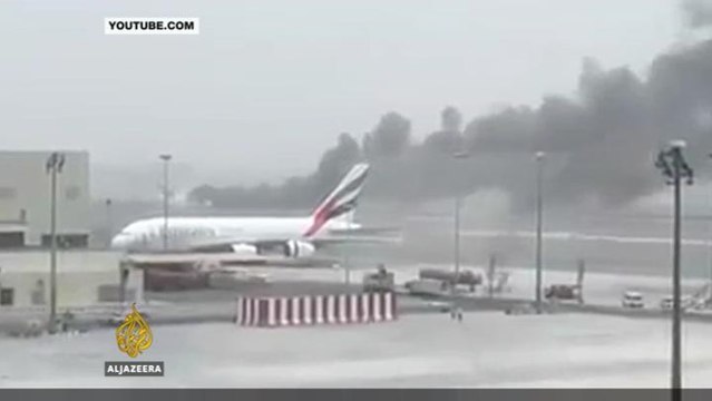 Emirates Airline flight crash-lands at Dubai airport