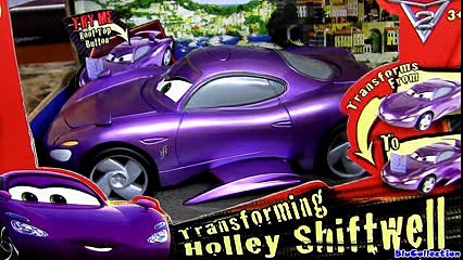 Cars 2 Transforming Holley Shiftwell with Wings from Disney store Toy Review by Blucollection