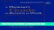 Books Physicians Guide to Return to Work: How and Why Free Online