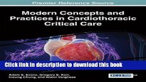 Books Modern Concepts and Practices in Cardiothoracic Critical Care Free Download