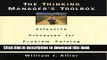 Ebook The Thinking Manager s Toolbox: Effective Processes for Problem Solving and Decision Making
