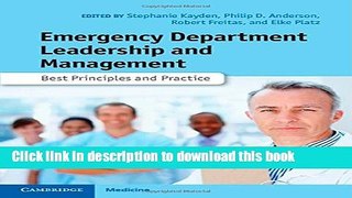 Ebook Emergency Department Leadership and Management: Best Principles and Practice Free Online