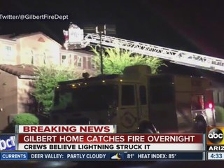 Gilbert home believed to be struck by lightning