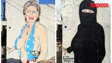 Un dessin d'Hillary Clinton en bikini jugé "offensant", l'artiste lui fait porter un niqab