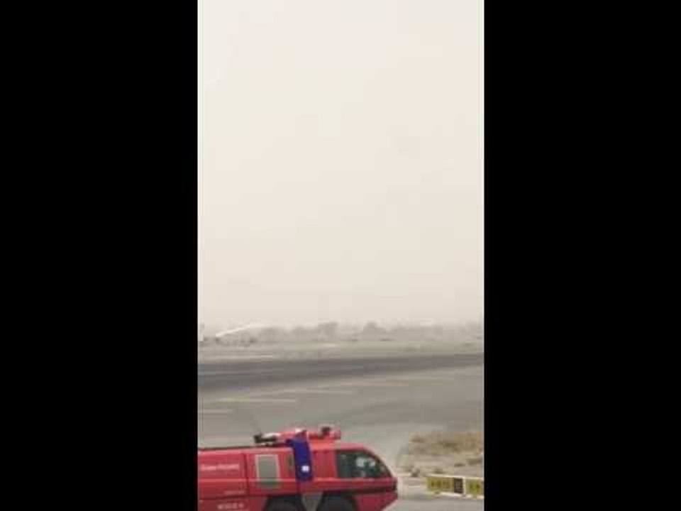 Emirates Aircraft Catches Fire After Emergency Landing in Dubai