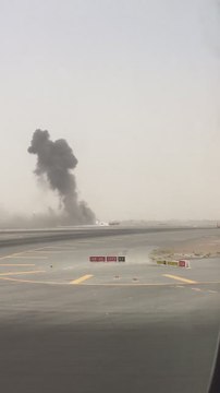 Smoke Billows From Emirates Plane After Emergency Landing
