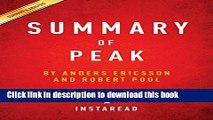 Books Summary of Peak by Anders Ericsson and Robert Pool Includes Analysis Free Online