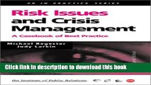 [Read PDF] Risk Issues and Crisis Management in Public Relations: A Casebook of Best Practice (PR