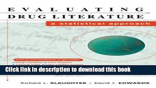Books Evaluating Drug Literature: A Statistical Approach Full Online