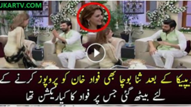 See What Fawad Khan Did When Sana Bucha Proposing Him