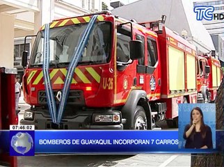 Bomberos de Guayaquil incorporan siete carros