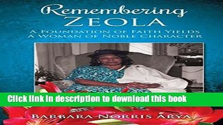 Ebook Remembering Zeola Full Online