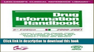 Books Drug Information Handbook 2000-2001 Full Online