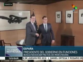 España: Rajoy se reúne con Rivera para buscar apoyo en investidura