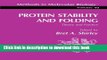 Ebook Protein Stability and Folding: Theory and Practice (Methods in Molecular Biology) Free Online