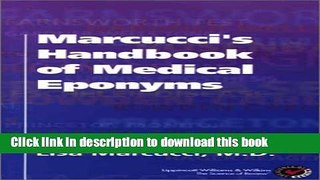 Ebook Marcucci s Handbook of Medical Eponyms Full Online