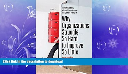 READ THE NEW BOOK Why Organizations Struggle So Hard to Improve So Little: Overcoming