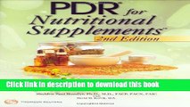 Ebook PDR for Nutritional Supplements Full Online