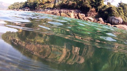 Apneia, navegados, navegando nas ondas e ilhas da Praia da Enseada, Ubatuba, SP, Brasil, Marcelo Ambrogi, vida marinha, 4k, ultra HD, (15)