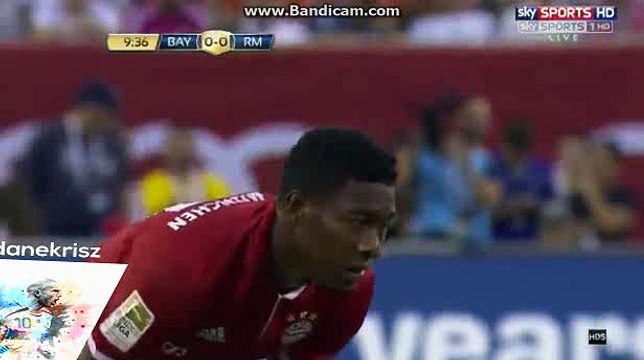 David Alaba Fantastic Free Kick Shot - Bayern Munich vs Real Madrid - International Champions Cup - 03/08/2016