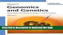 Books Genomics and Genetics: From Molecular Details to Analysis and Techniques. Two Vol. Set Free