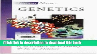 Books Instant Notes Genetics Full Online