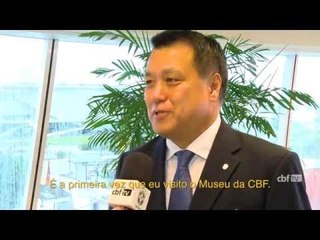 Presidente da Associação Japonesa de Futebol visita a CBF