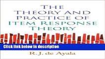 Ebook The Theory and Practice of Item Response Theory (Methodology in the Social Sciences) Free