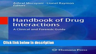 Books Handbook of Drug Interactions: A Clinical and Forensic Guide Free Online