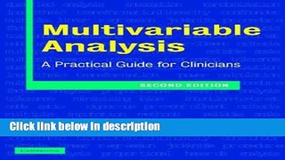 Books Multivariable Analysis: A Practical Guide for Clinicians Full Online