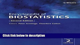 Books Encyclopedia of Biostatistics: 8-Volume Set Free Online