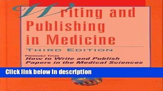 Books Writing and Publishing in Medicine Free Online