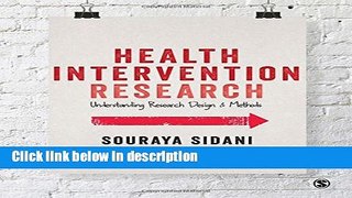 Books Health Intervention Research: Understanding Research Design and Methods Free Online