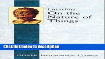 Books On the Nature of Things (De Rerum Natura) Free Download