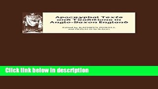 Books Apocryphal Texts and Traditions in Anglo-Saxon England (Pubns Manchester Centre for