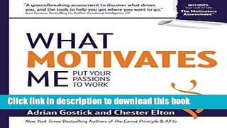 Ebook What Motivates Me: Put Your Passions to Work Full Online