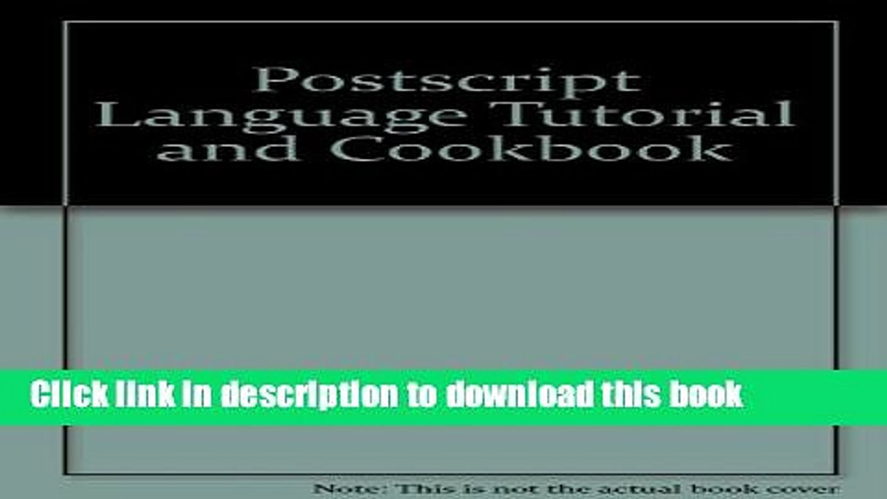 PDF  Postscript Language Tutorial and Cookbook  Free Books