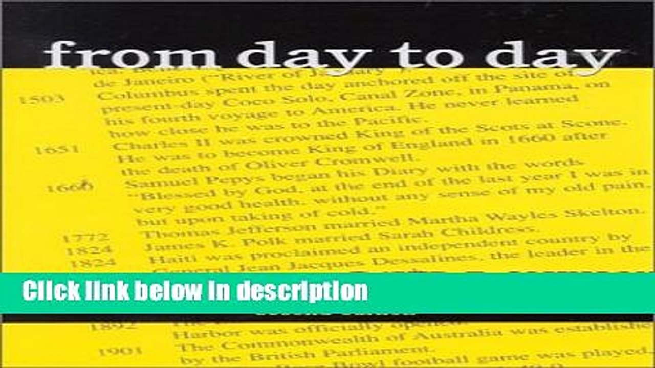 Books From Day to Day: A Calendar of Notable Birthdays and Events Free Download