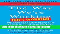 Books The Way We re Working Isn t Working: The Four Forgotten Needs That Energize Great