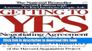 Ebook Getting to Yes: Negotiating Agreement Without Giving In Free Online