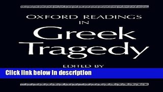 Books Oxford Readings in Greek Tragedy Free Download