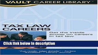 Ebook Vault Guide to Tax Law Careers Free Online