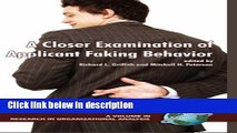 Books A Closer Examination of Applicant Faking Behavior (Hc) (Research in Organizational Science)