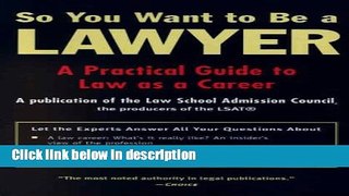 Books So You Want to Be a Lawyer Full Online